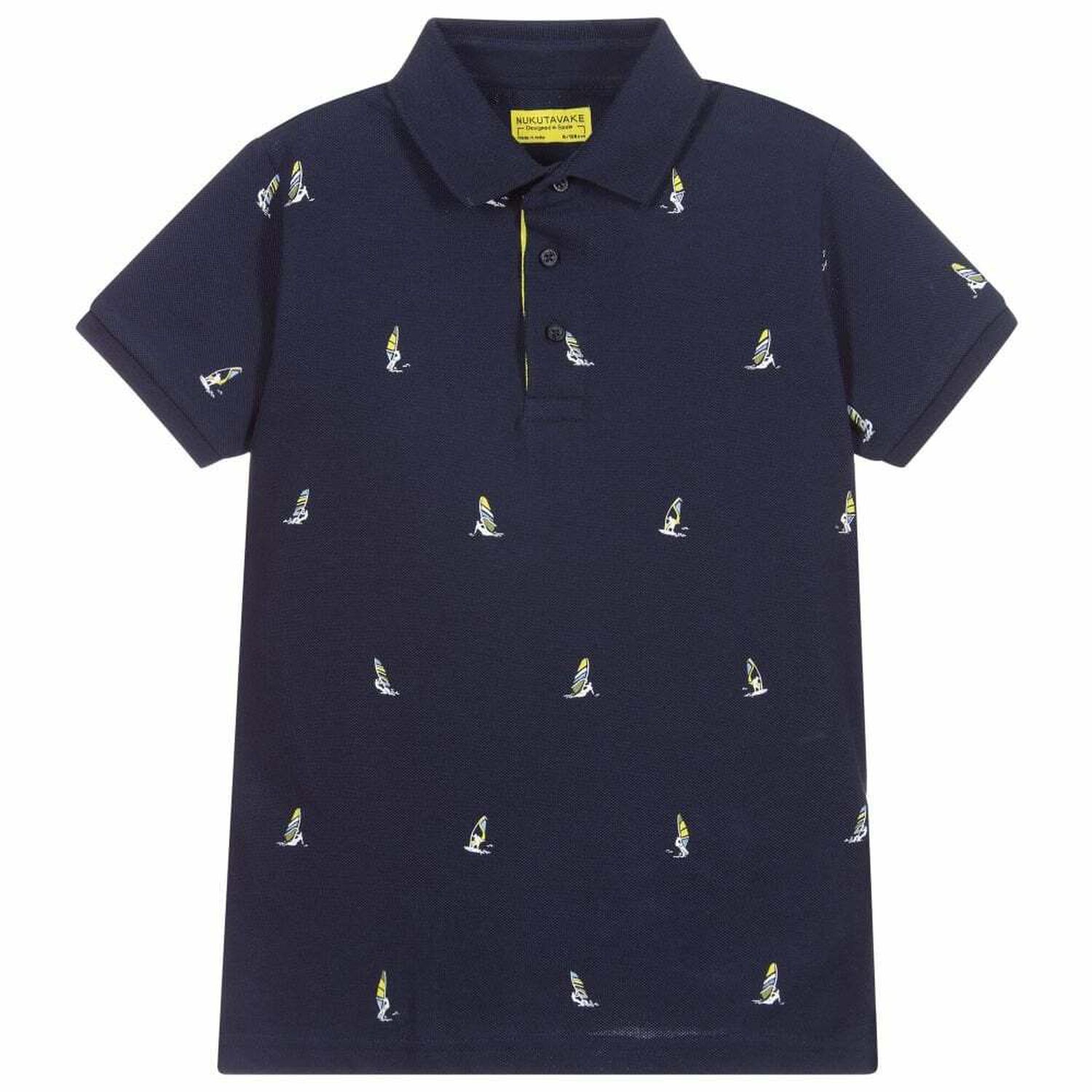 Boys Navy Blue Polo Shirt, 1, hi-res