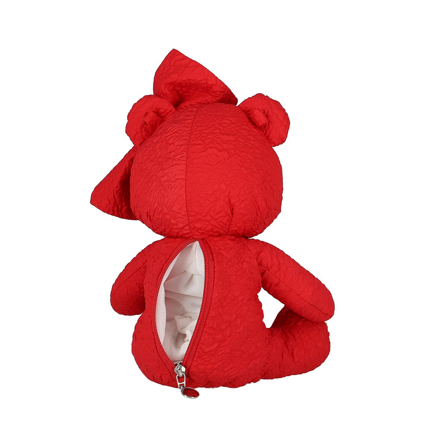 Girls Red Teddy Bear Bag, 1, hi-res