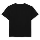 Boys Black Logo T-Shirt, 1, hi-res