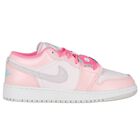 Girls Pink Logo Air Jordan 1 Low SE Trainers, 1, hi-res
