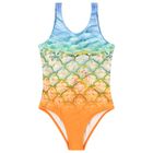 Girls Multi-Coloured Pineapple Swimsuit, 1, hi-res