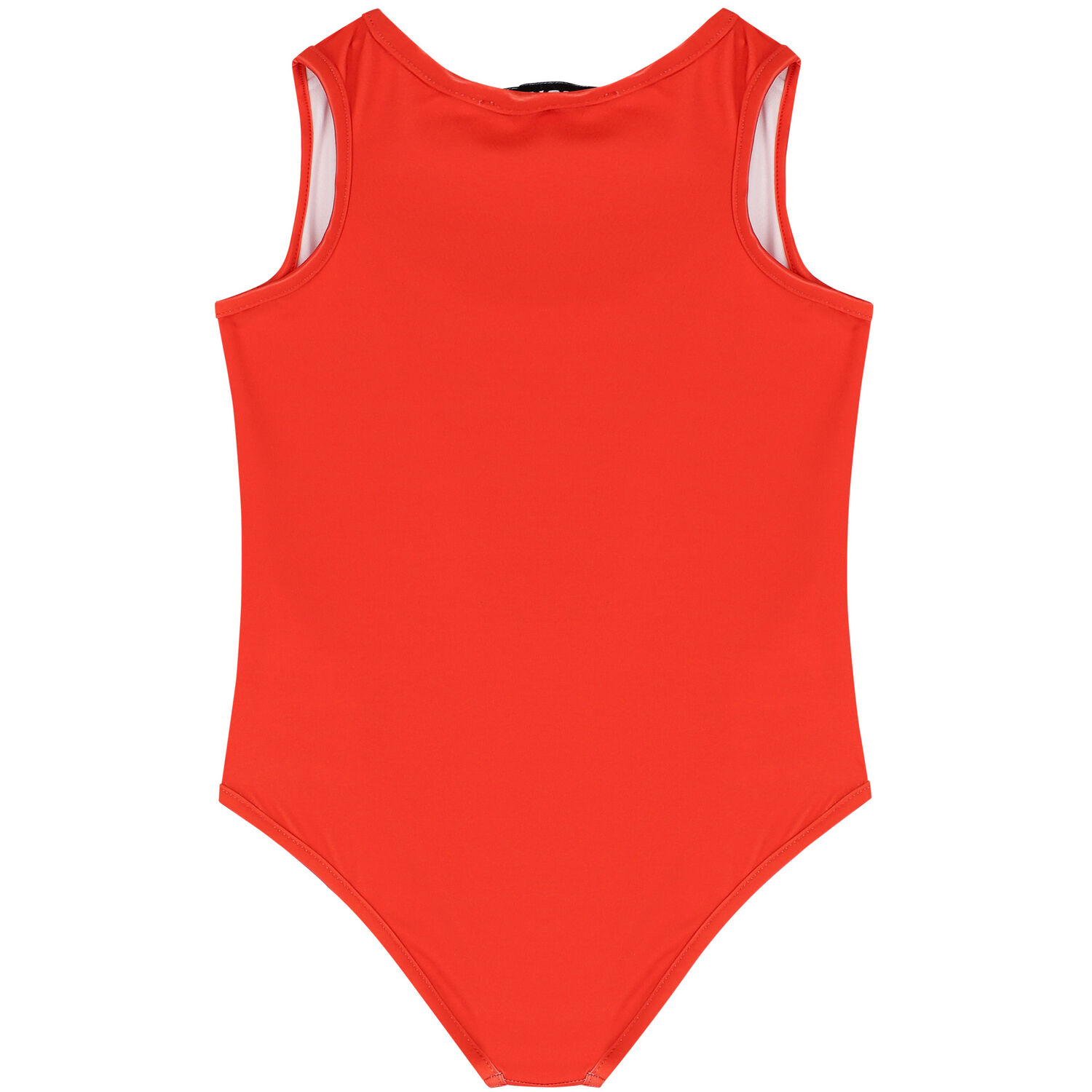 Girls Red Teddy Bear Logo Swimsuit, 3, hi-res