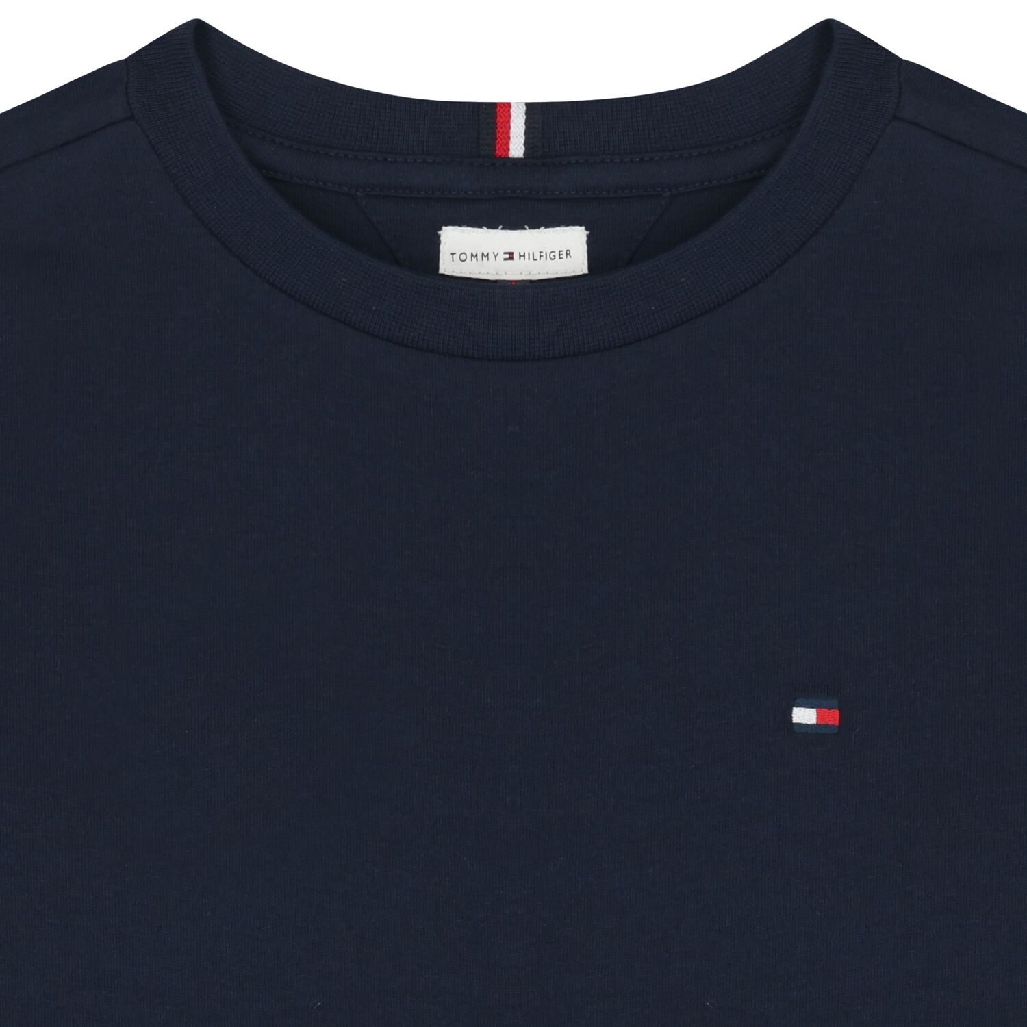Boys Navy Blue Logo Long Sleeve Top, 1, hi-res