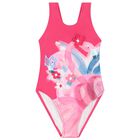 Girls Pink Flamingos Swimsuit, 2, hi-res