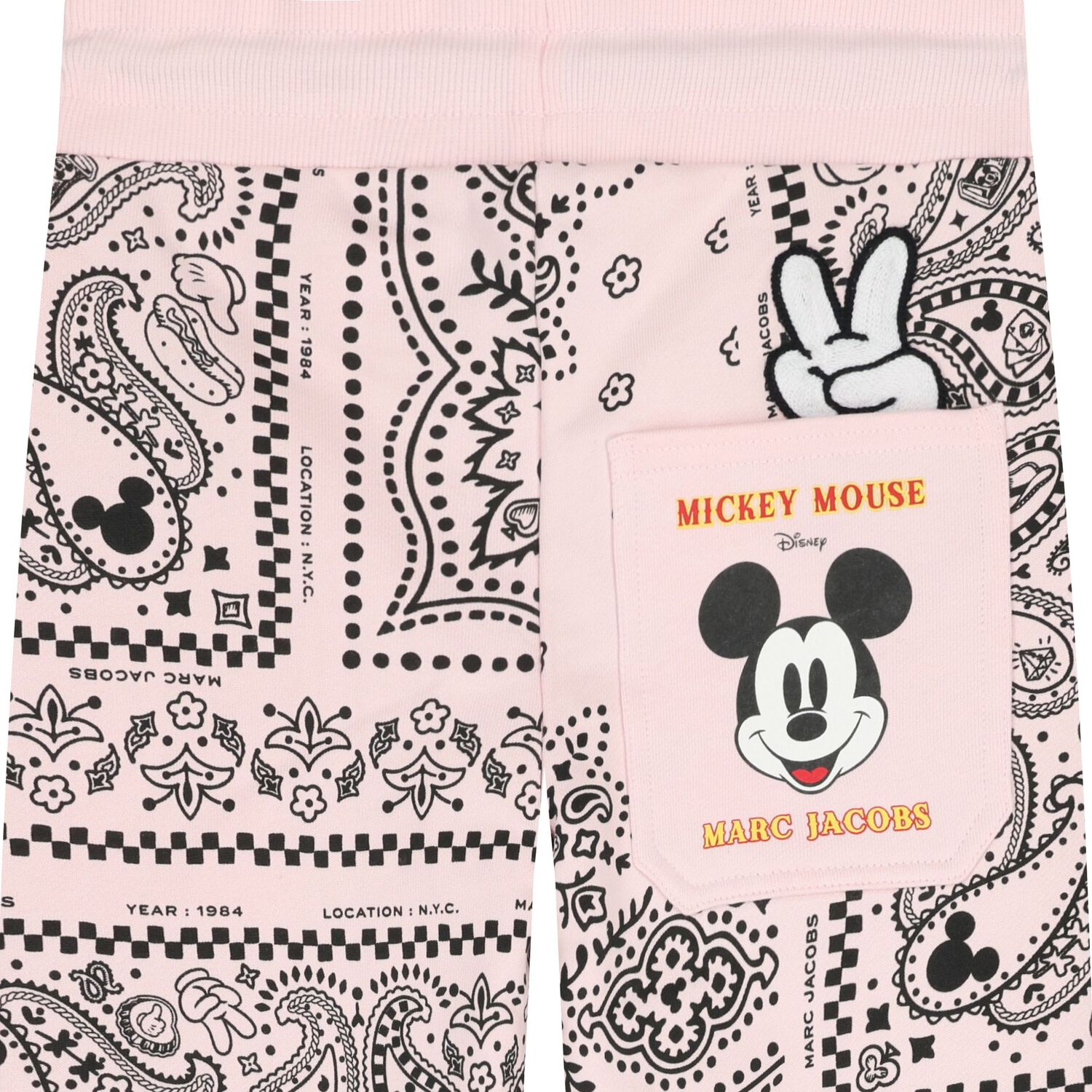 Girls Pink Bandana Disney Joggers, 1, hi-res