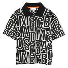 Boys Black & White Polo Shirt, 1, hi-res
