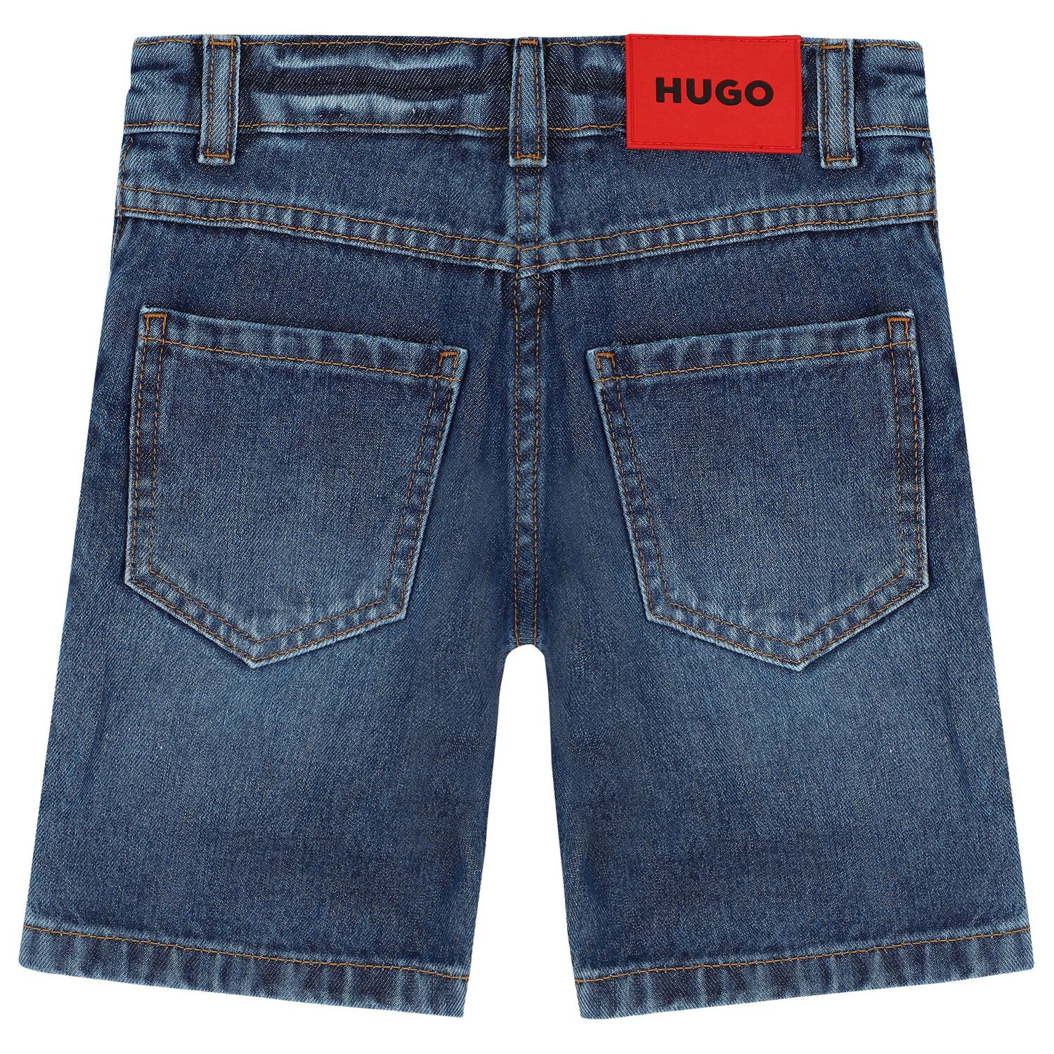 Boys Blue Denim Shorts, 1, hi-res