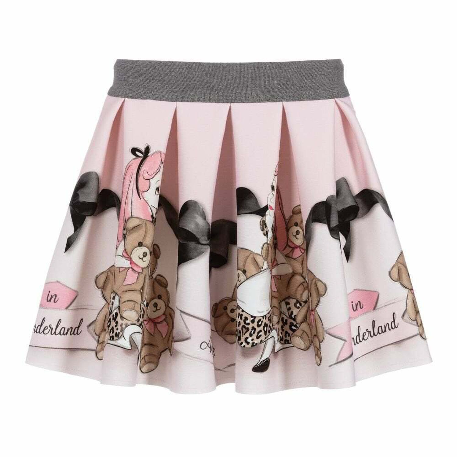 Girls Pink Alice In Wonderland Skirt, 1, hi-res