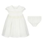 Baby Girls White Lace Dress Set, 1, hi-res