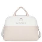 White & Beige Logo Baby Changing Bag, 1, hi-res