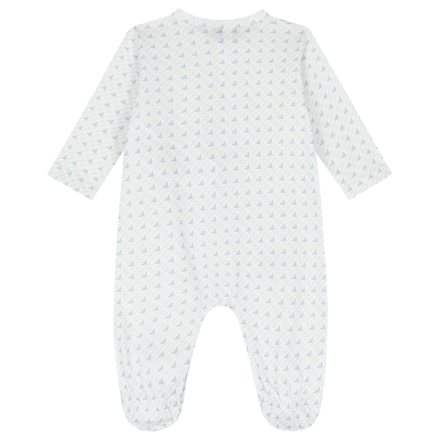 Baby Boys Blue Logo Babygrow Set, 3, hi-res