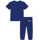Blue Logo Trousers Set, 3, hi-res