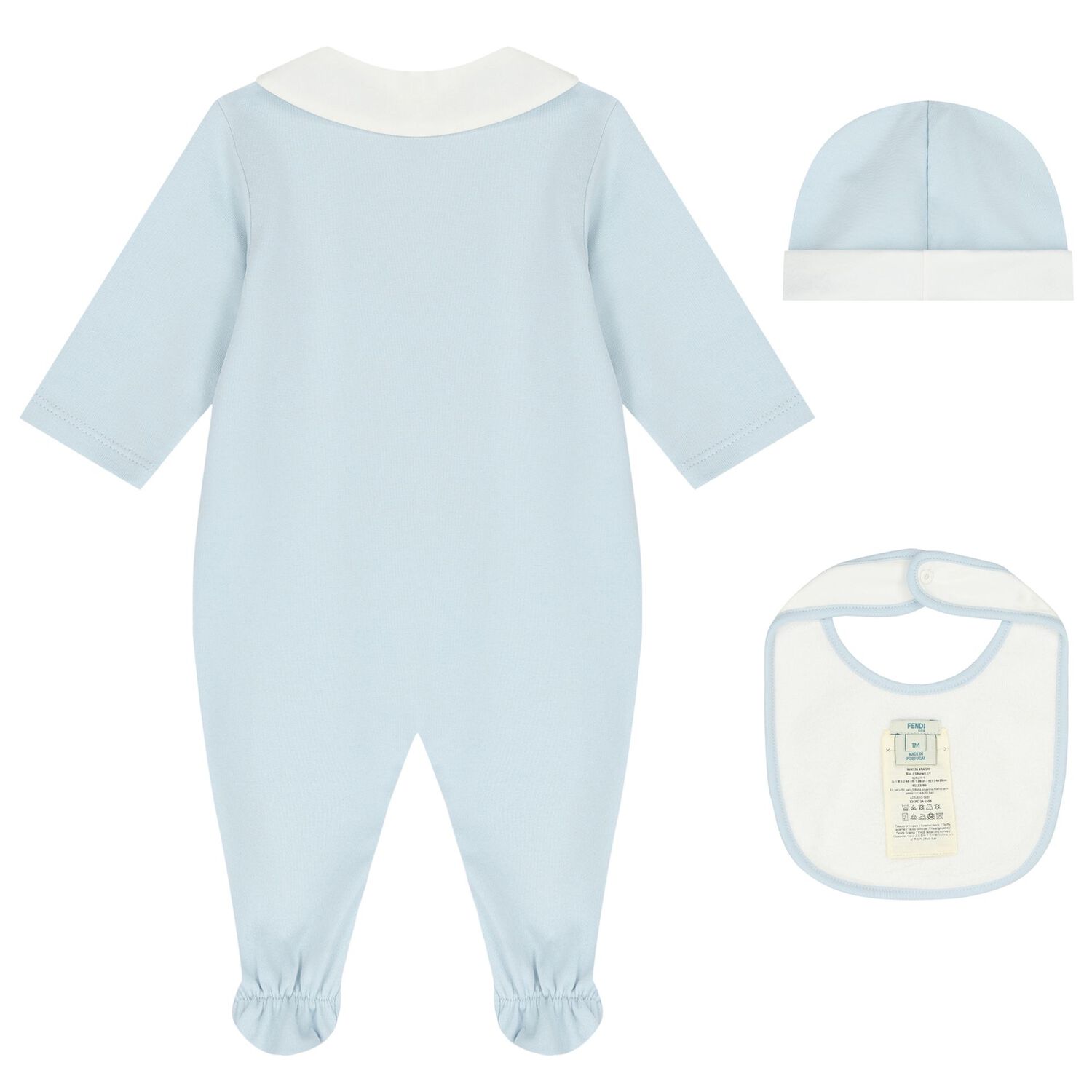 Baby Boys Blue Logo Babygrow Gift Set, 2, hi-res