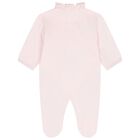 Baby Girls Pink Ruffled Babygrow, 1, hi-res