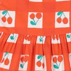 Girls White & Red Cherry Dress, 1, hi-res