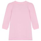 Girls Pink Jewel Sweatshirt Dress, 2, hi-res