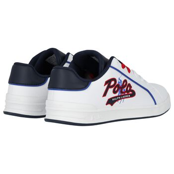 Boys White Logo Trainers