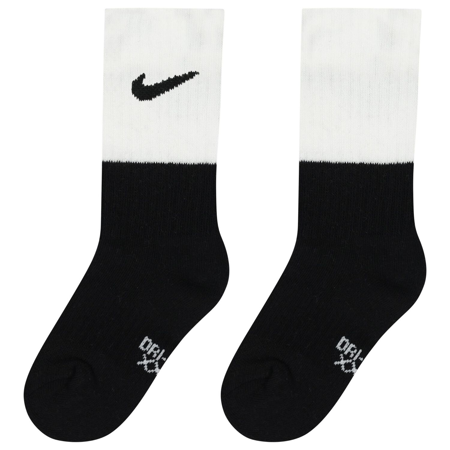 Boys White, Black & Grey Logo Socks ( 6-Pack ) , 1, hi-res