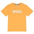 Boys Orange Logo T-Shirt, 3, hi-res