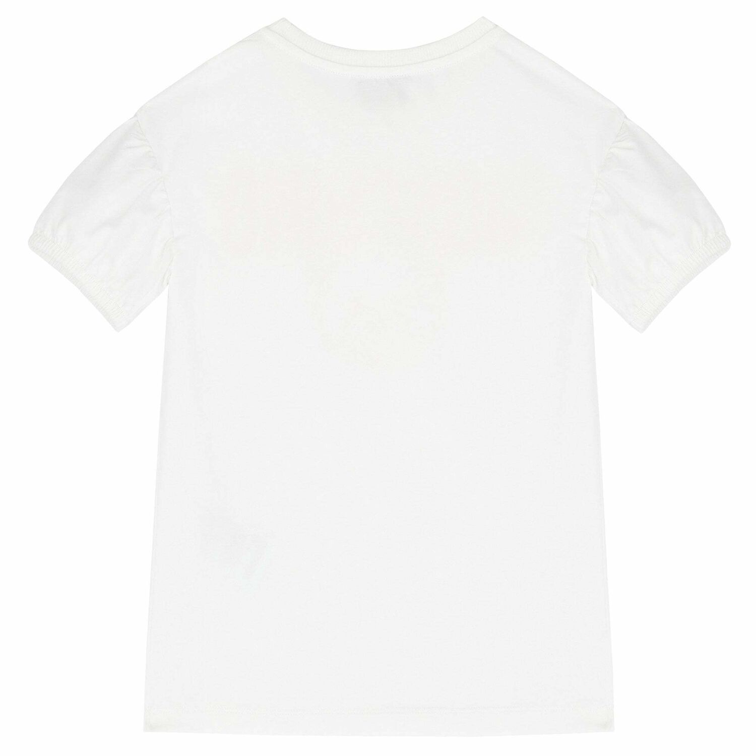 Girls White Logo T-Shirt, 3, hi-res