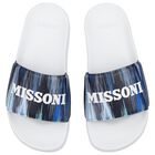 Navy Blue & White Logo Zigzag Sliders, 1, hi-res