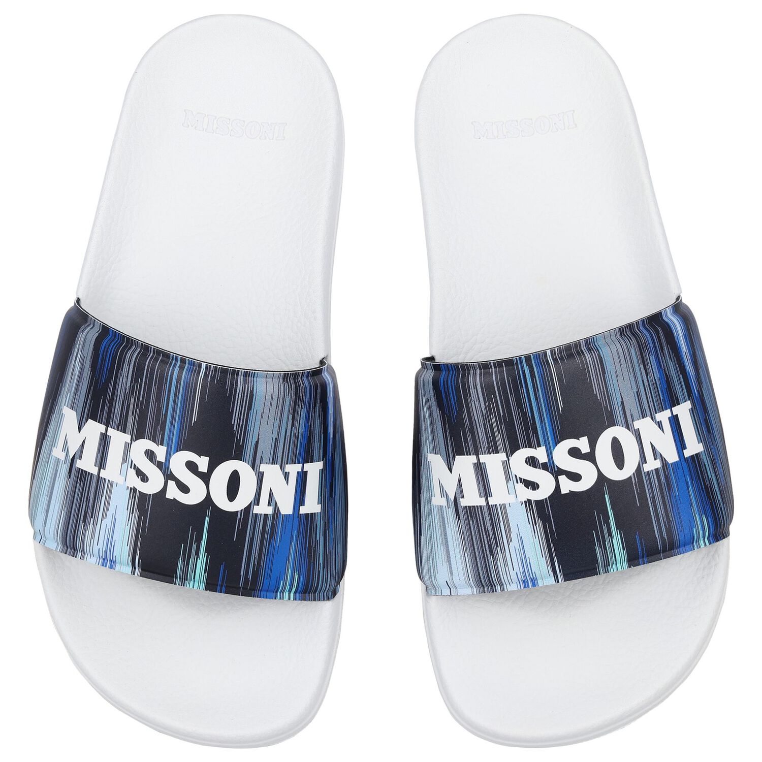 Navy Blue & White Logo Zigzag Sliders, 1, hi-res image number null