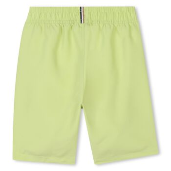 Boys Green Logo Swim Shorts