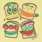 Boys Yellow Sandwich T-Shirt, 2, hi-res