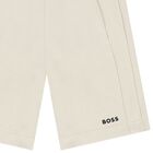 Boys Beige Logo Shorts, 2, hi-res