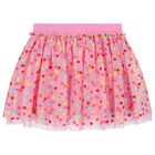 Girls Pink Dot Tulle Skirt, 2, hi-res