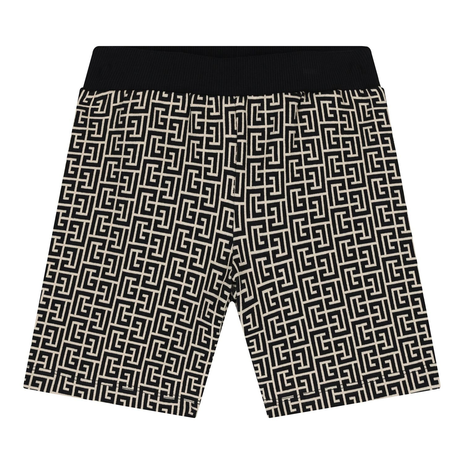 Baby Boys Black & Beige Shorts, 1, hi-res