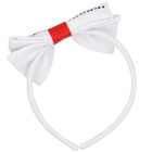 Girls White Bow Headband, 1, hi-res