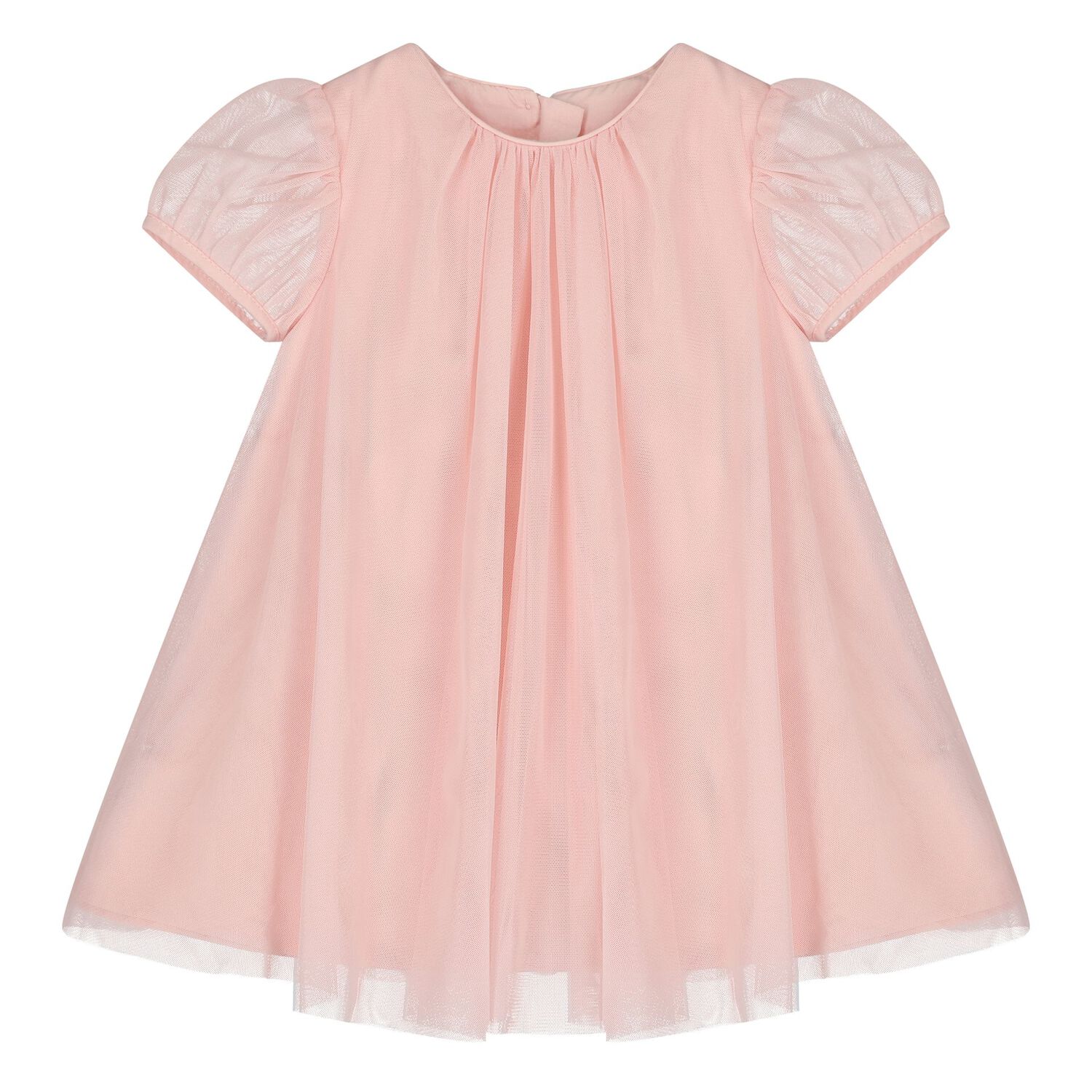 Younger Girls Pink Tulle Dress Set, 1, hi-res