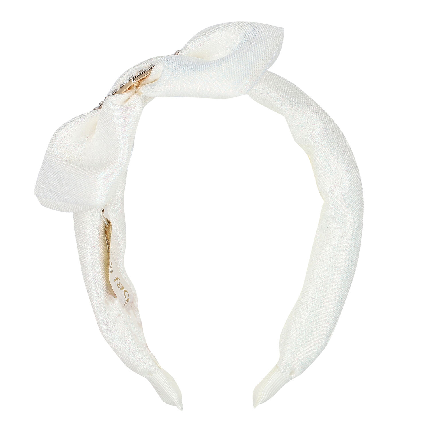 Girls White Glitter Headband, 3, hi-res image number null