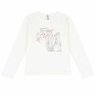 Girls Ivory Squirrel Long Sleeve Top , 1, hi-res