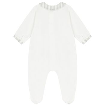 Ivory & Grey Logo Babygrow