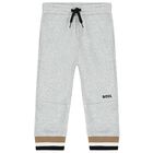 Younger Boys Grey Logo Tracksuit, 1, hi-res