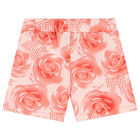 Girls Coral Roses Shorts Set, 1, hi-res