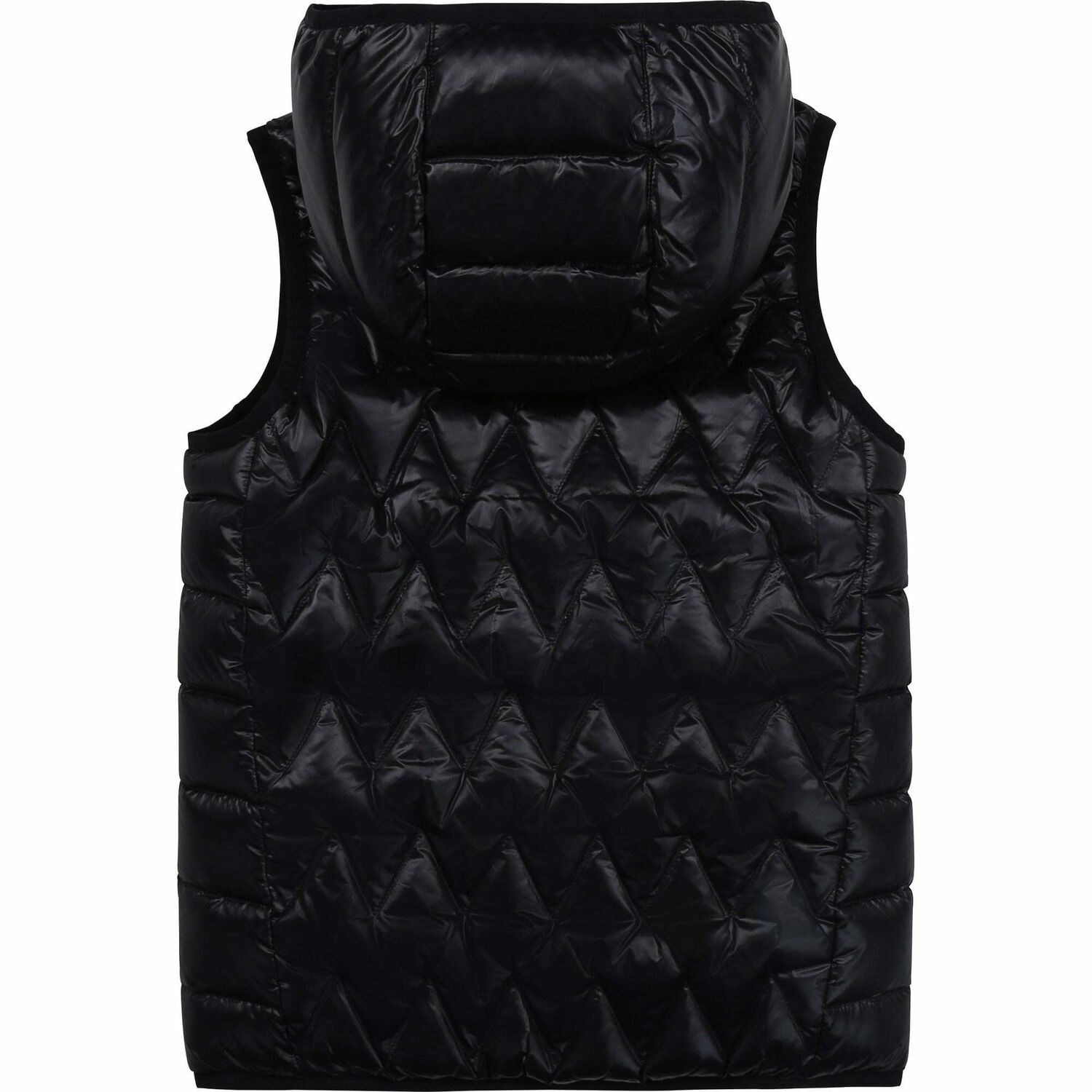 Boys Black Reversible Gilet, 1, hi-res