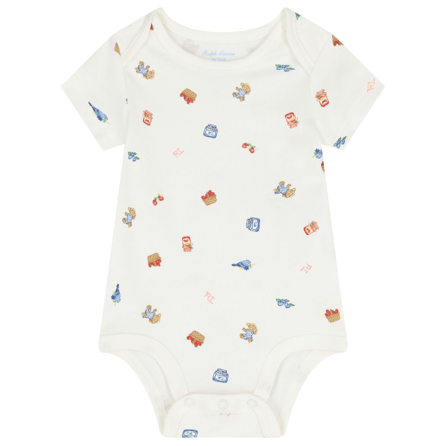 Ivory Polo Bear Bodysuits ( 2 Pack ), 1, hi-res