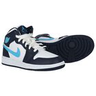Blue & White Air Jordan 1 Mid Trainers, 6, hi-res