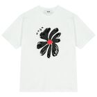 Girls White Flower Logo T-Shirt, 1, hi-res