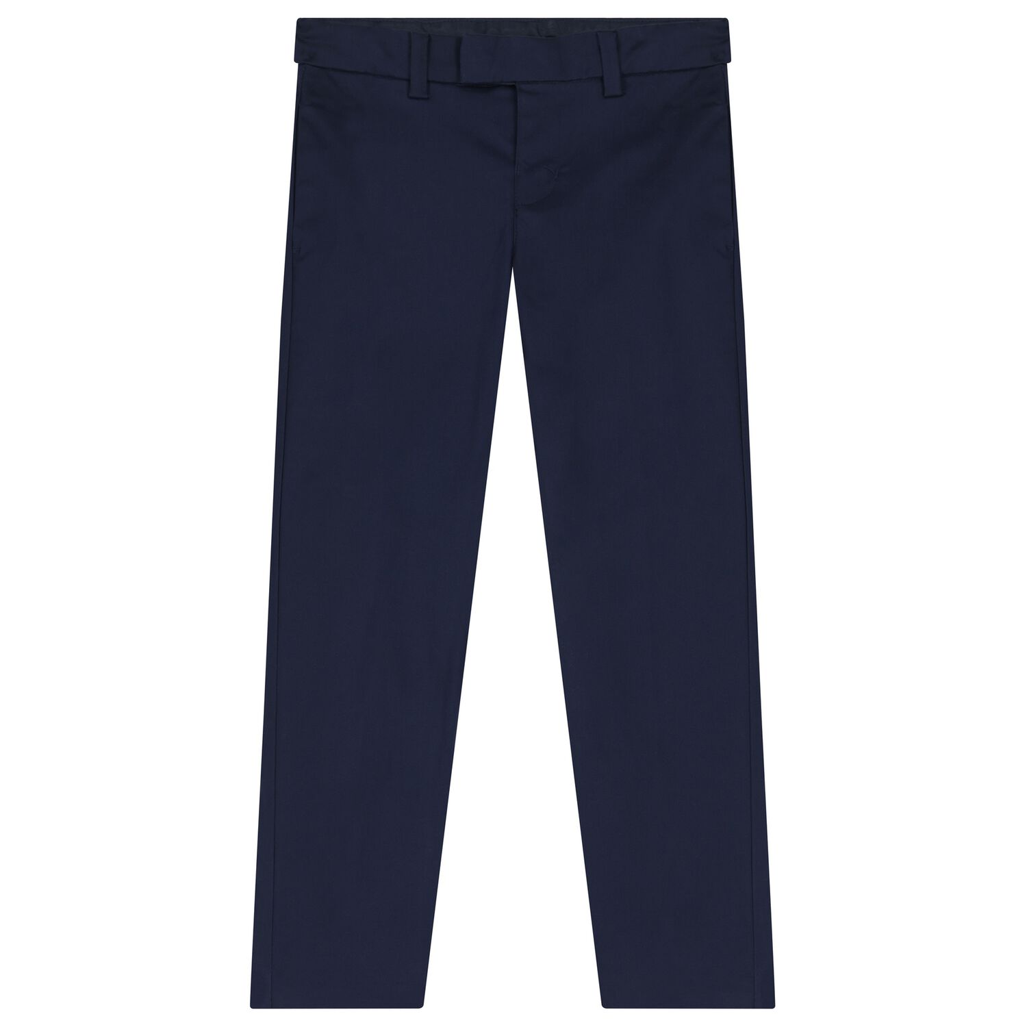 Boys Navy Blue Cotton Chino Trousers, 1, hi-res image number null
