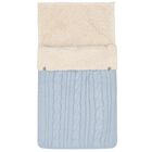 Baby Boys Blue & Ivory Cable Knit Nest, 3, hi-res