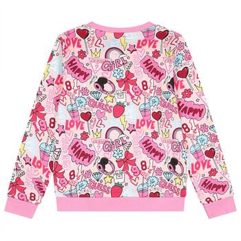 Girls Pink Logo Sweatshirt