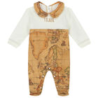 Ivory & Beige Geo Map Babygrow Set, 3, hi-res