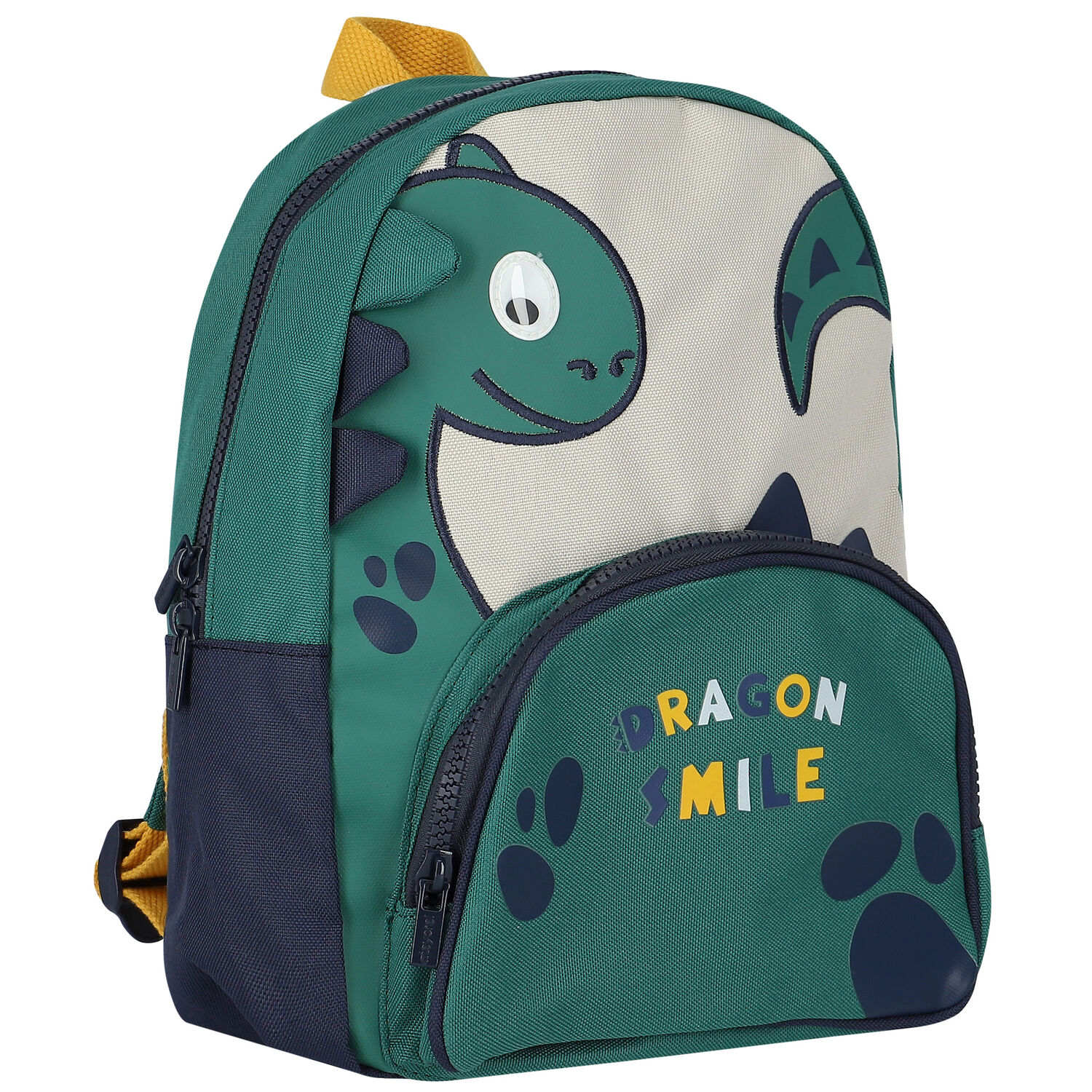 Younger Boys Green Dinosaur Backpack ( 27CM ), 1, hi-res