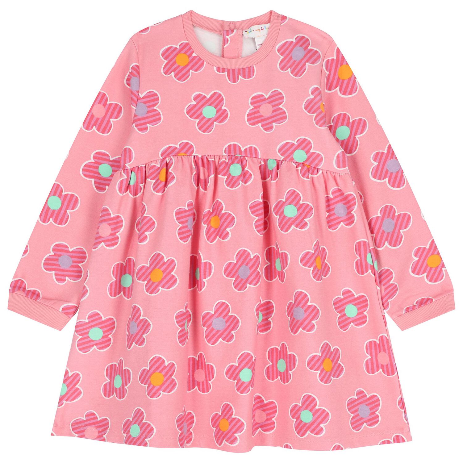 Girls Pink Floral Dress Set, 1, hi-res