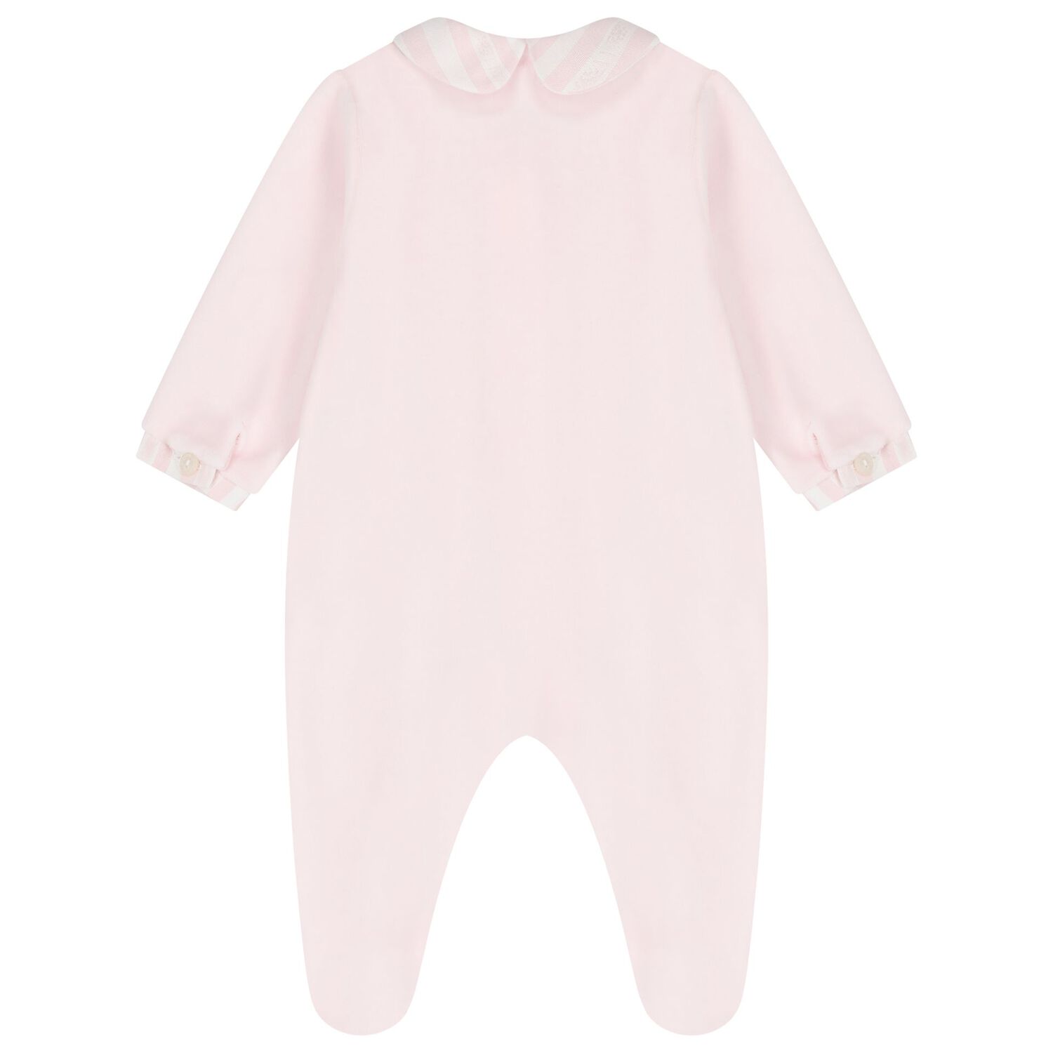 Baby Girls Pink Velour Sheep Babygrow, 2, hi-res