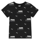 Boys Black Logo T-Shirt, 1, hi-res